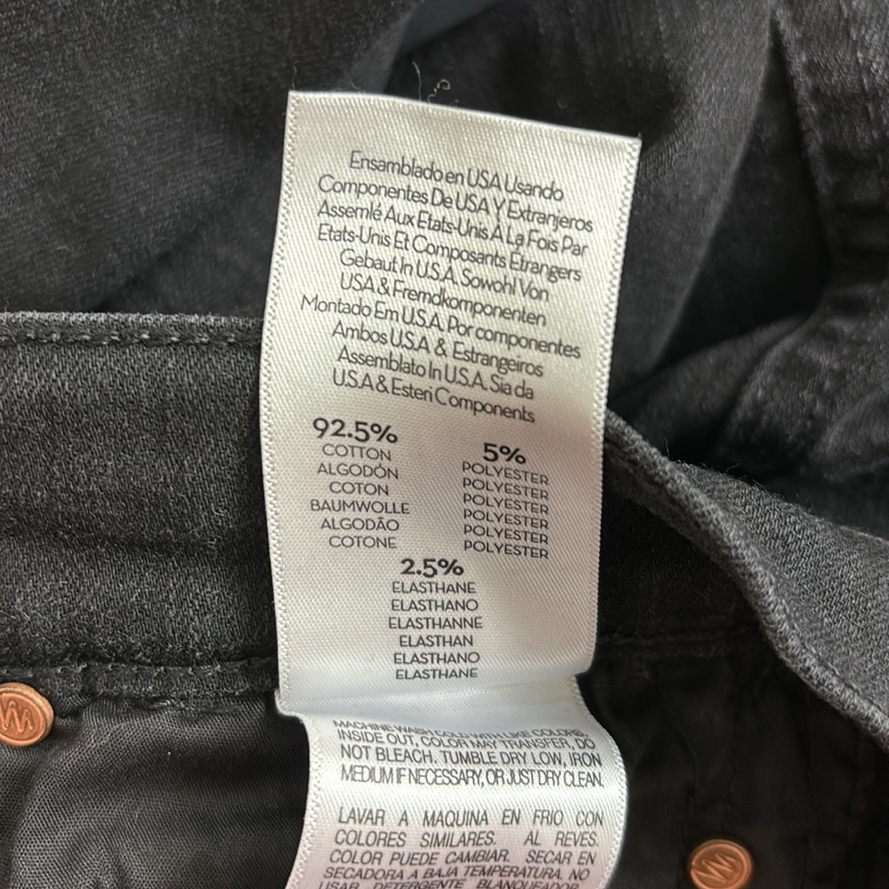 Mother Tippy Top Frisky Flood Not Guilty Black Denim Straight Jeans Size 25 - Picture 14 of 14